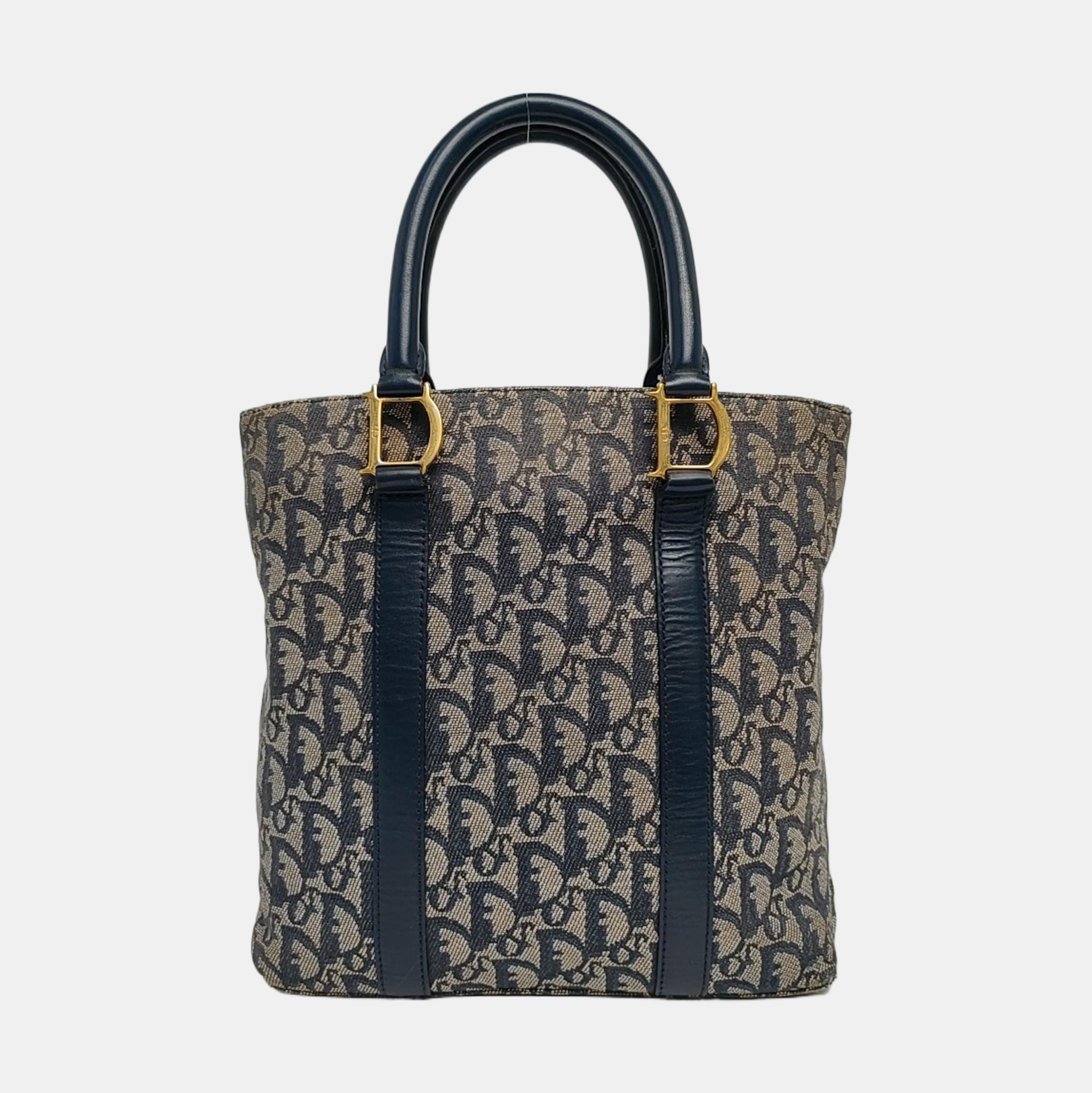 Vintage Tote Oblique Fabric Blue
