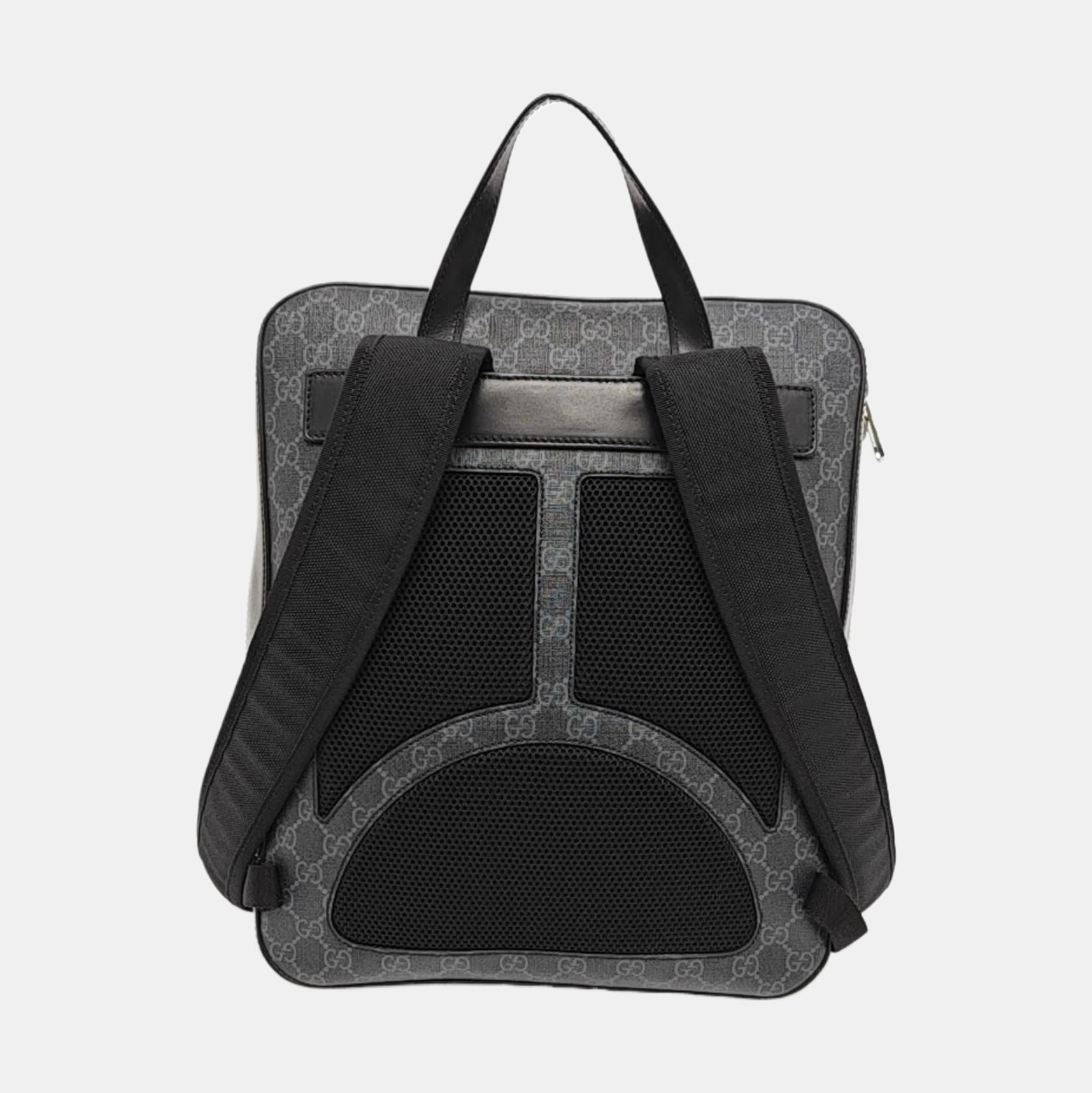 Monogram Coated Canvas Backpack Black