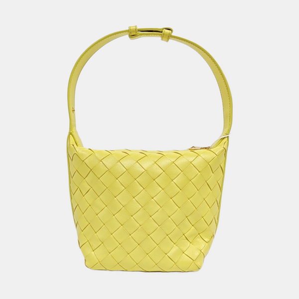 Lambskin Top Handle Bag Yellow