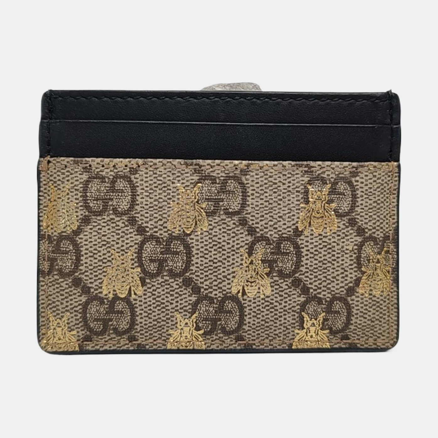 Monogram Coated Canvas Card Holder Beige