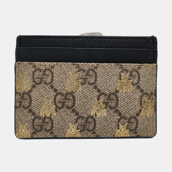 Monogram Coated Canvas Card Holder Beige