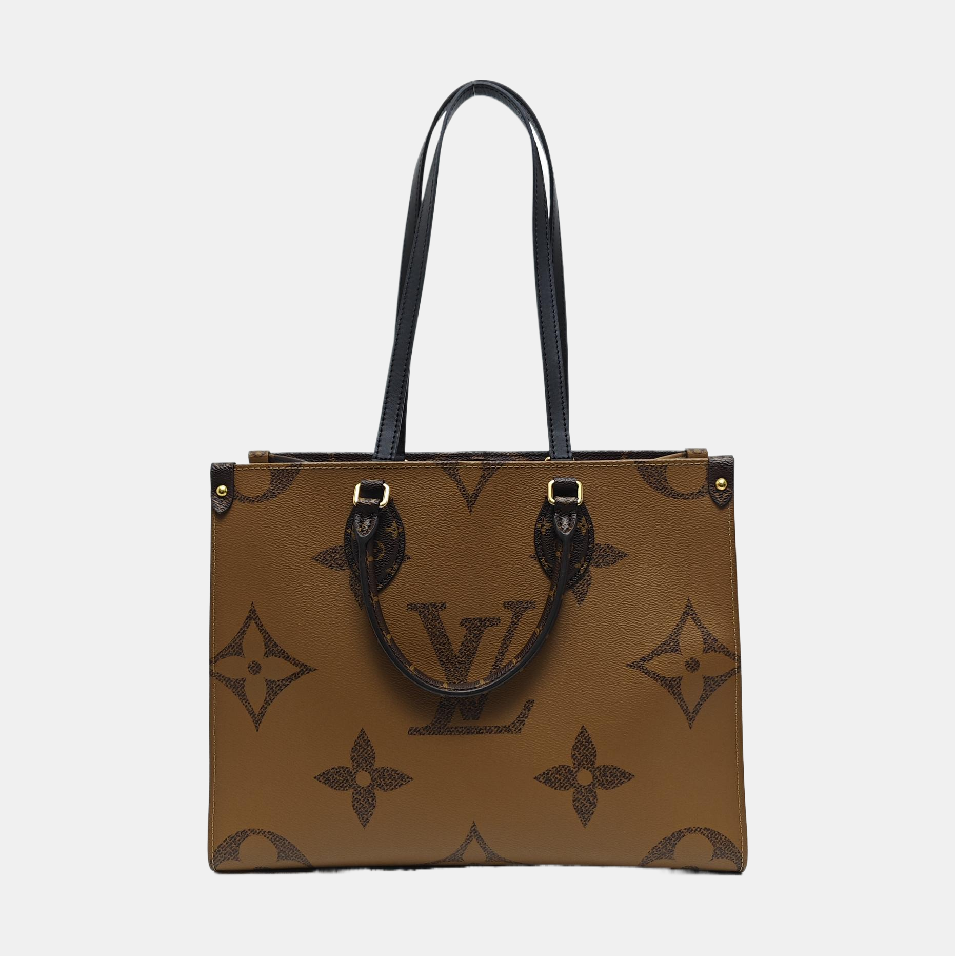 ONTHEGO MM Monogram Coated Canvas Brown