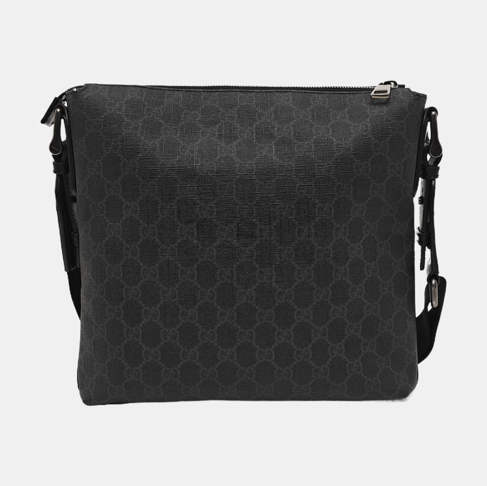 Boston Monogram Coated Canvas Black