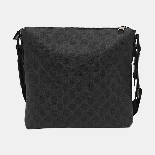 Boston Monogram Coated Canvas Black