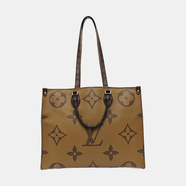 Authenticated pre-owned  ONTHEGO GM Monogram Coated Canvas Brown - Tote Bag at Looply