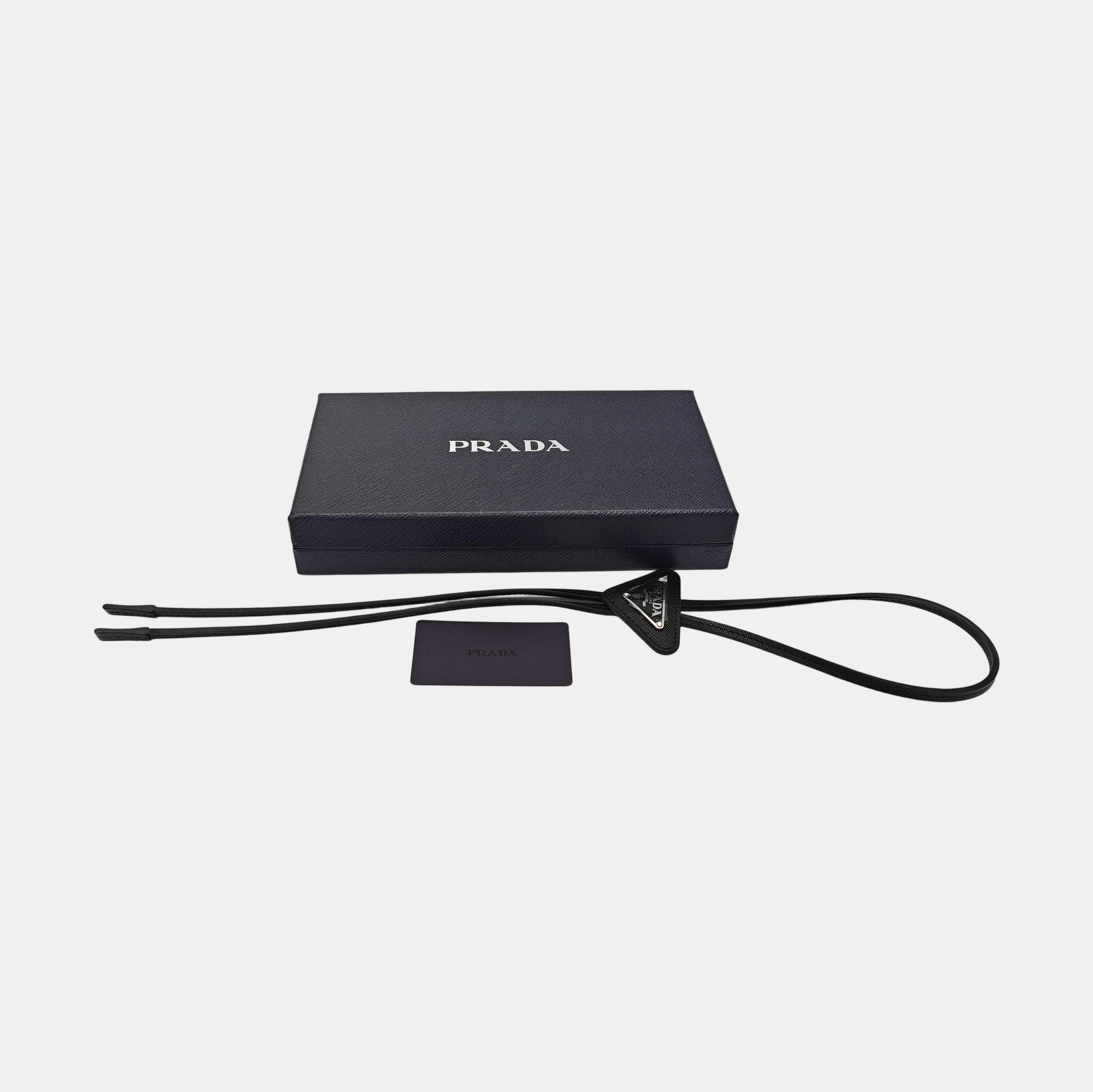 Leather Bag Charm Black