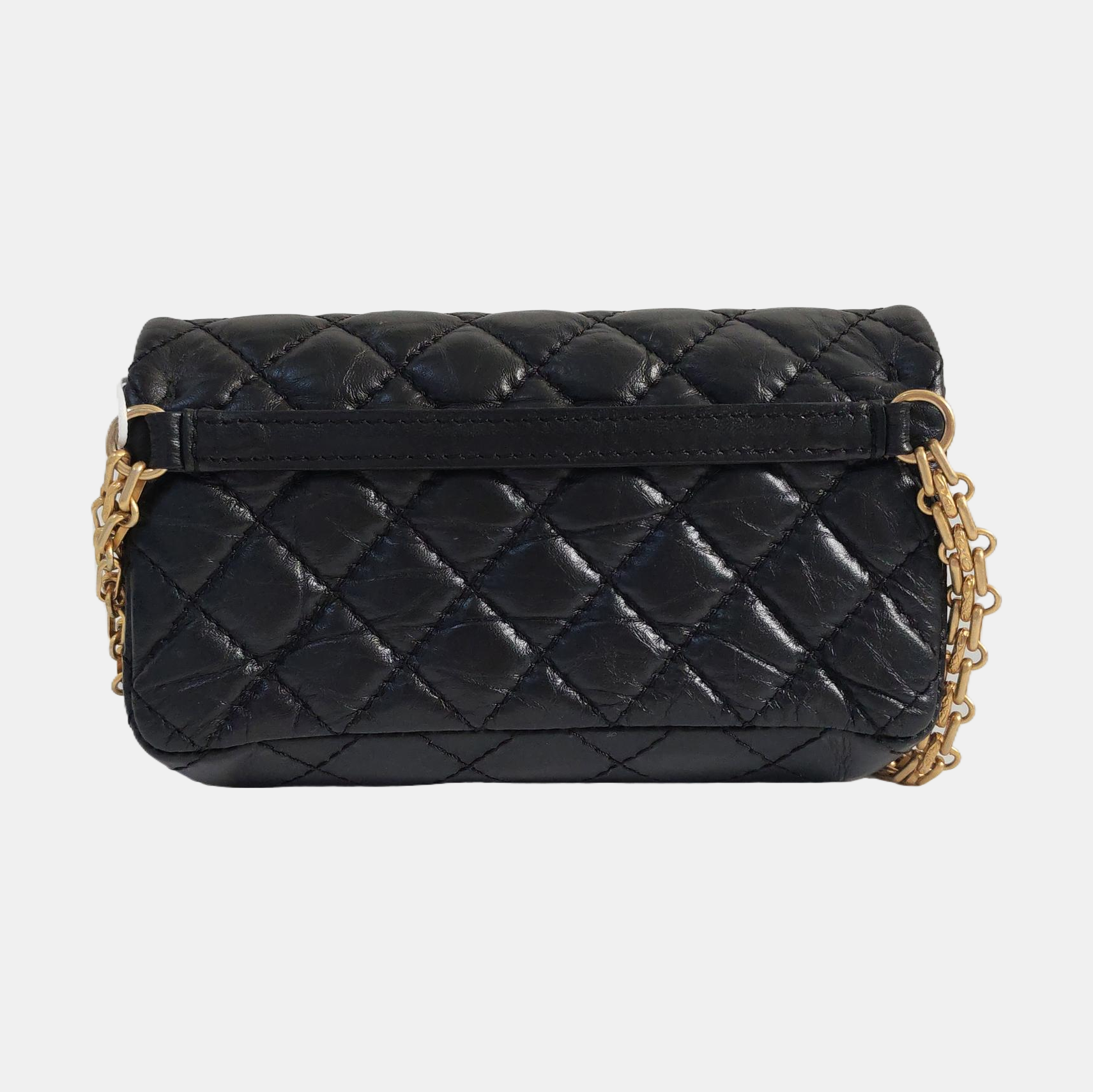 Authenticated pre-owned  2.55 Quilted Calfskin Black - Belt Bag at Looply