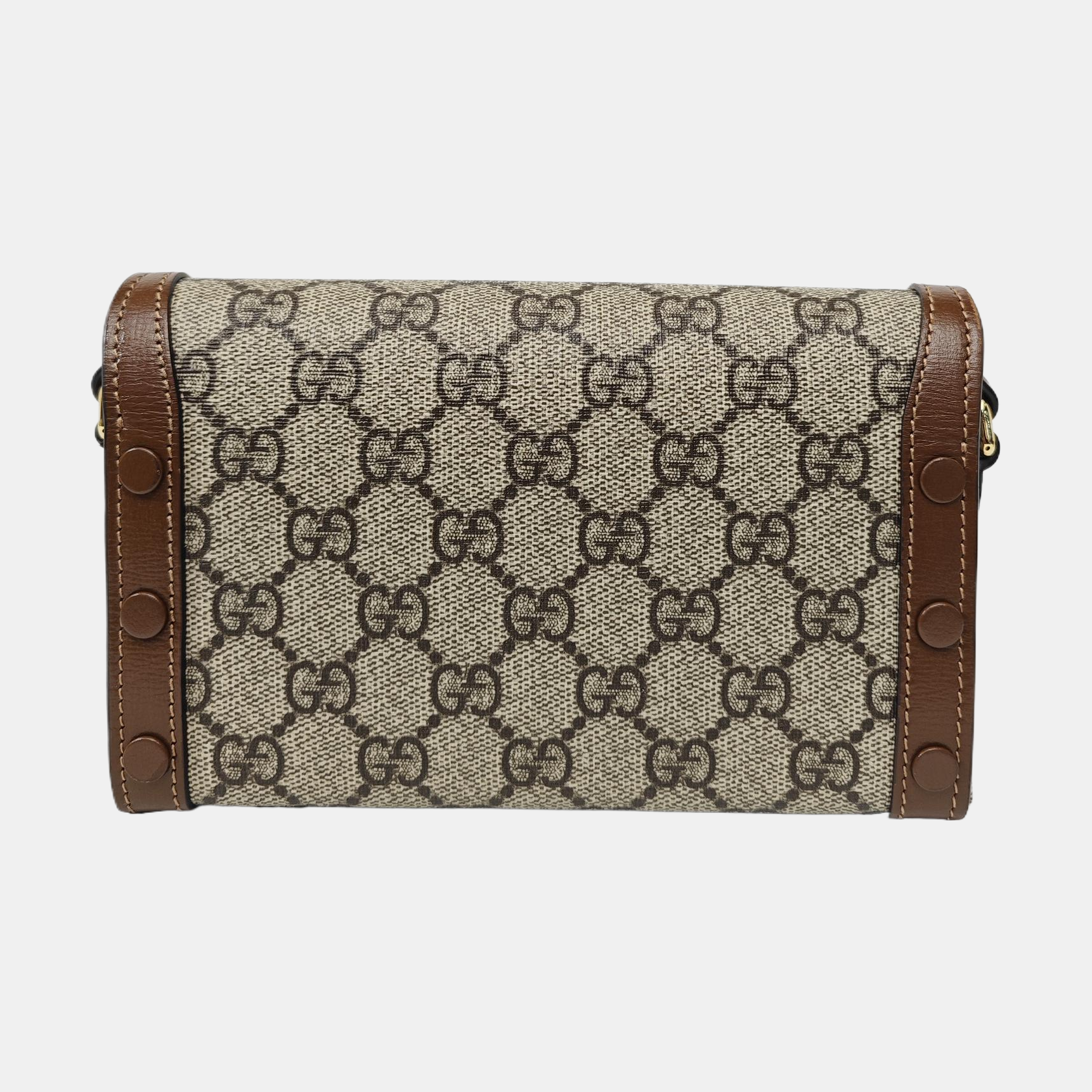 Horsebit 1955 Mini Monogram Coated Canvas Beige
