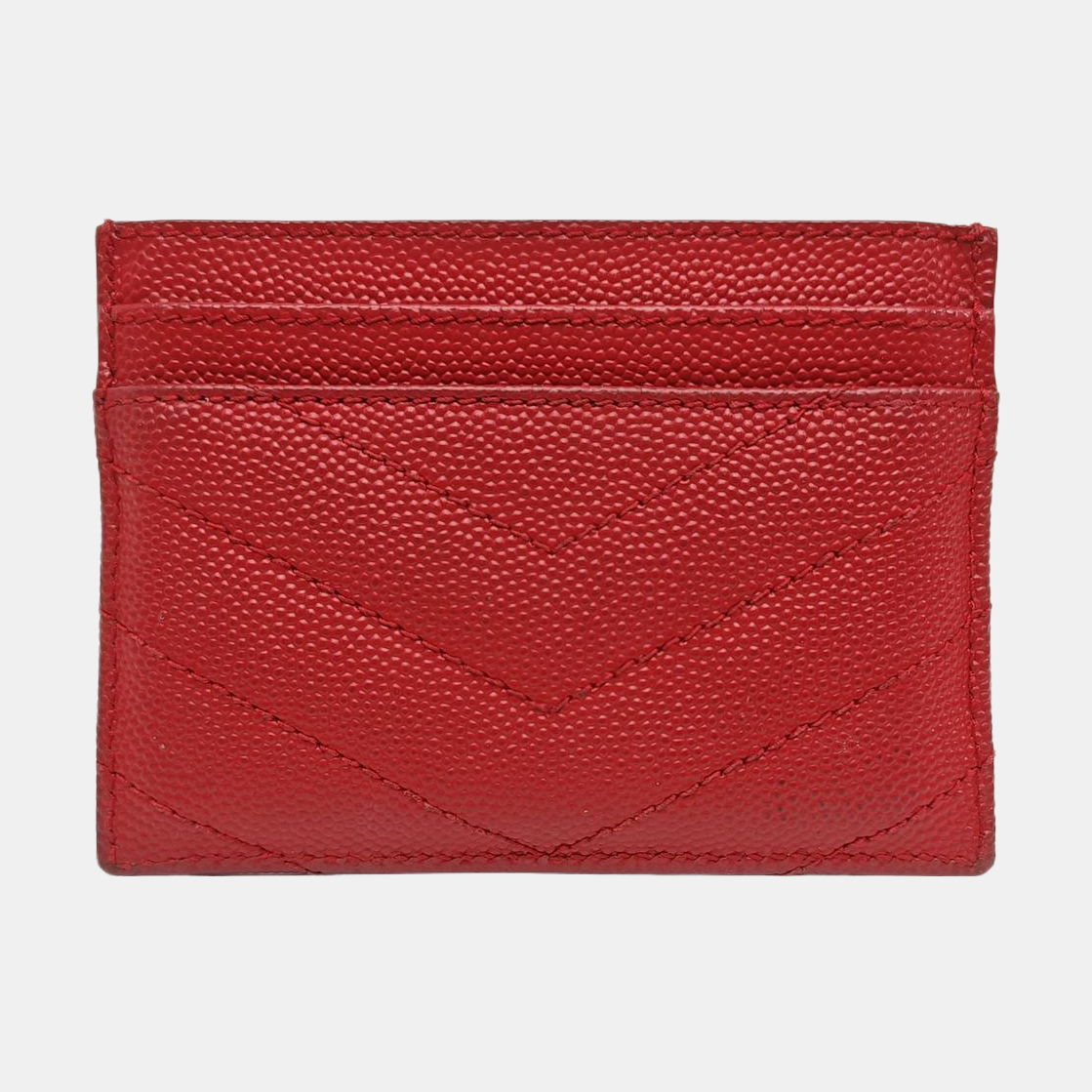 MONOGRAM Quilted Calfskin Red Card Holder