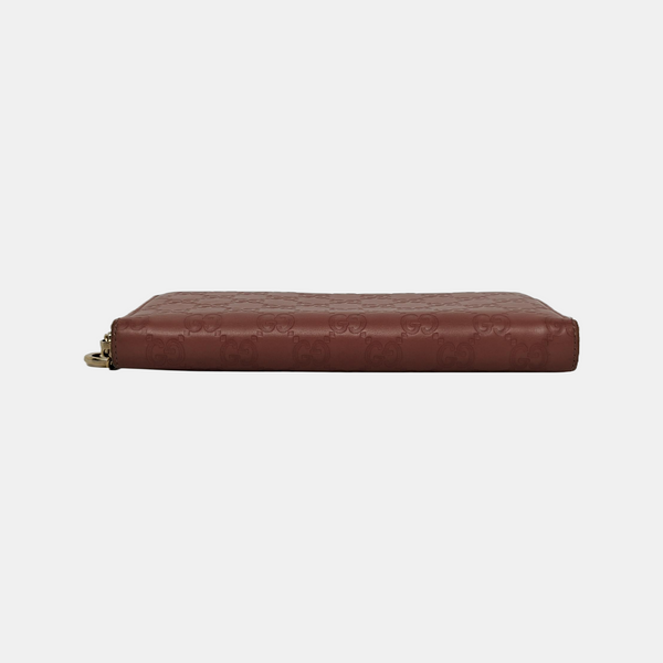 Signature Monogram Calfskin Pink Wallet