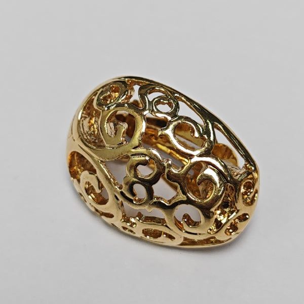 Metal Gold Clip On Earrings
