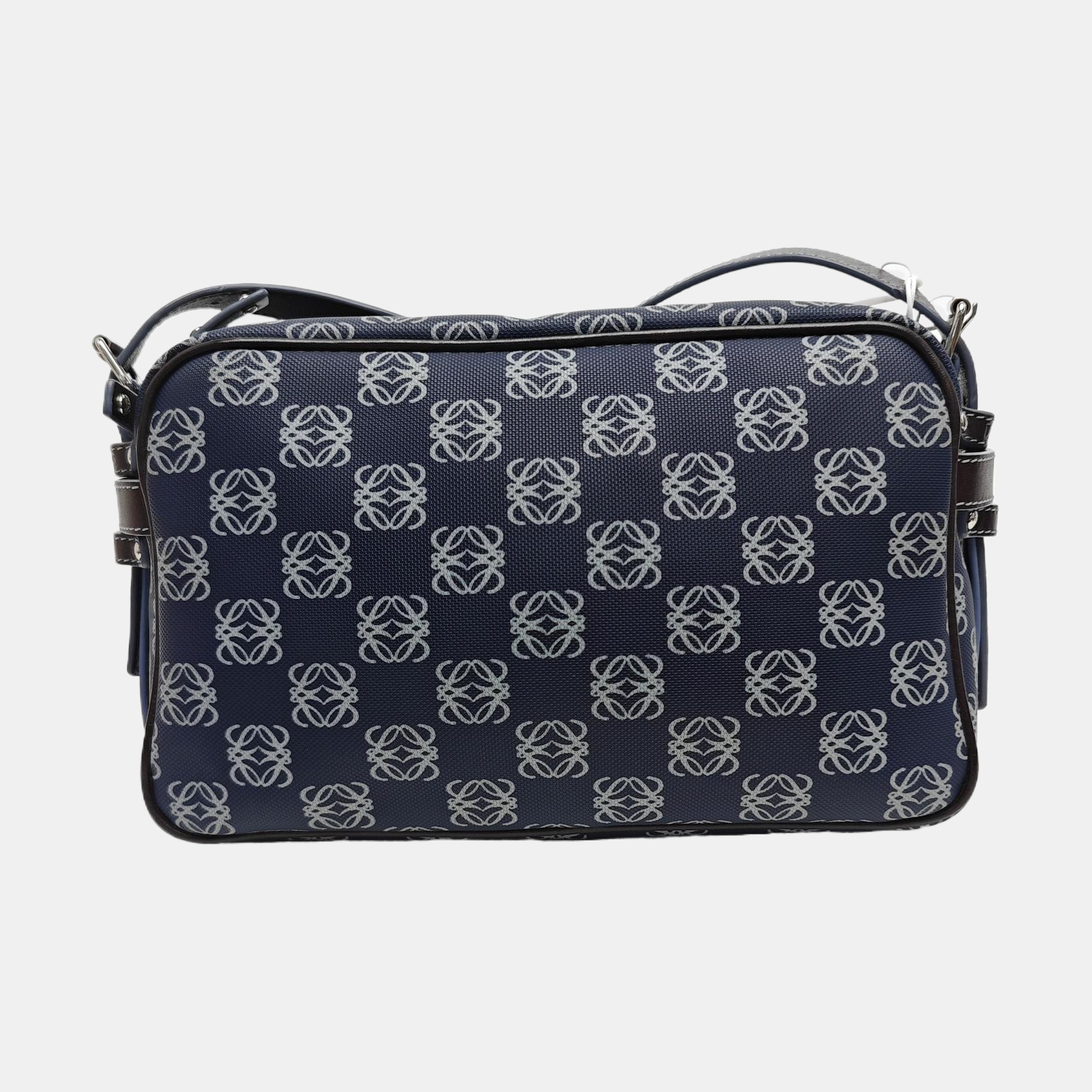 Coated Canvas Shoulder Bag Blue