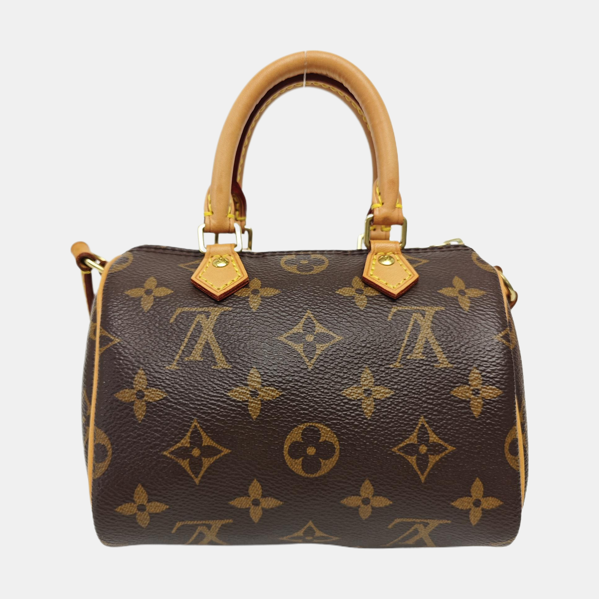 SPEEDY Nano Monogram Coated Canvas Brown