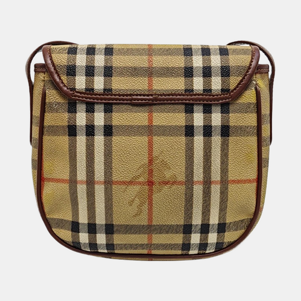 Coated Canvas Shoulder Bag Beige