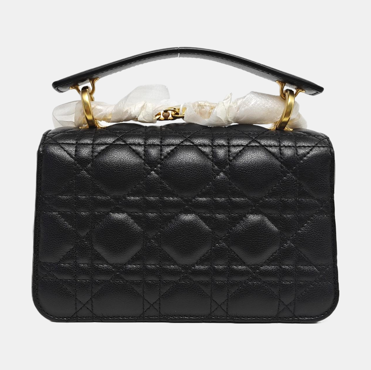 Dior Caro Mini Cannage Calfskin Black