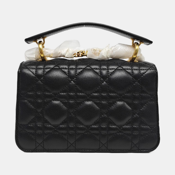 Dior Caro Mini Cannage Calfskin Black