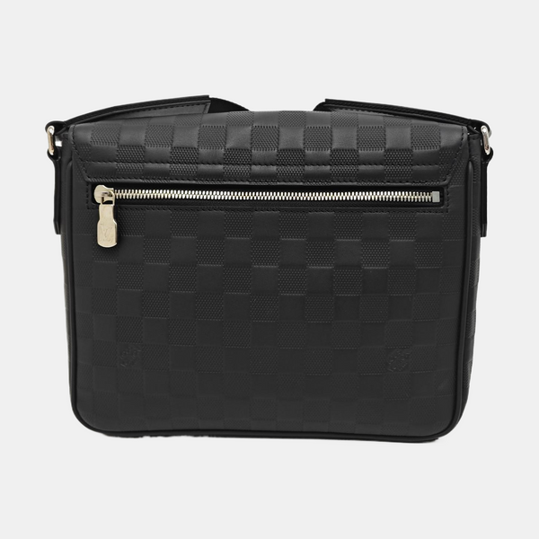 DISTRICT PM Damier Graphite Calfskin Black