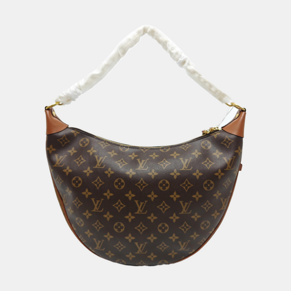LOOP HOBO Monogram Coated Canvas Brown