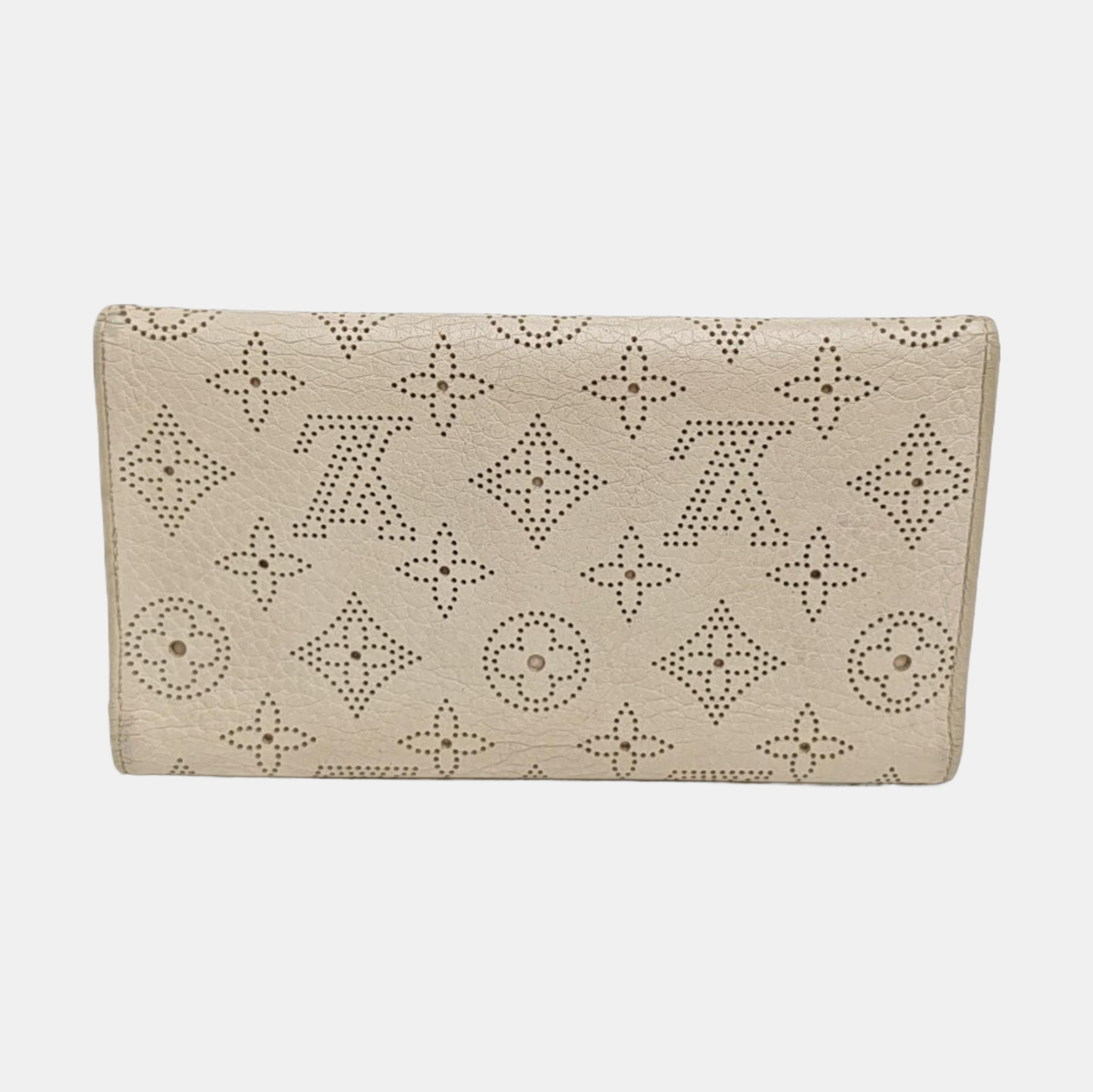 AMELIA Monogram Calfskin Beige Wallet