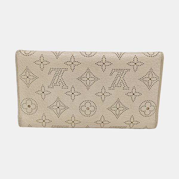 AMELIA Monogram Calfskin Beige Wallet