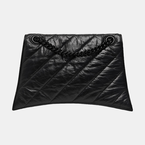 Crush Medium Quilted Calfskin Black