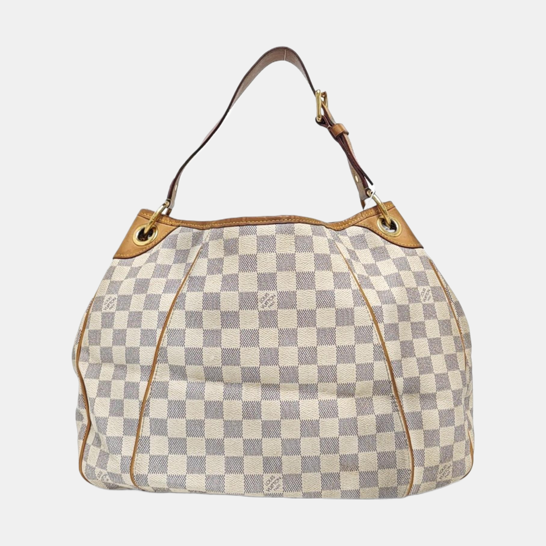 GALLIERA PM Damier Azur Coated Canvas White