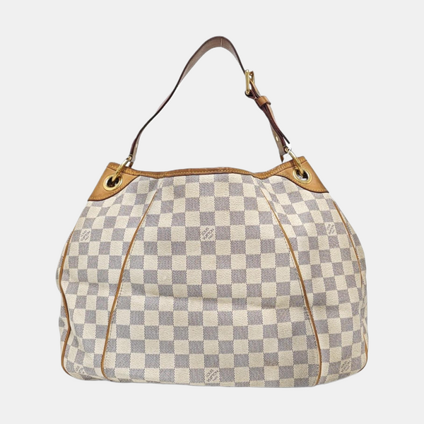 GALLIERA PM Damier Azur Coated Canvas White