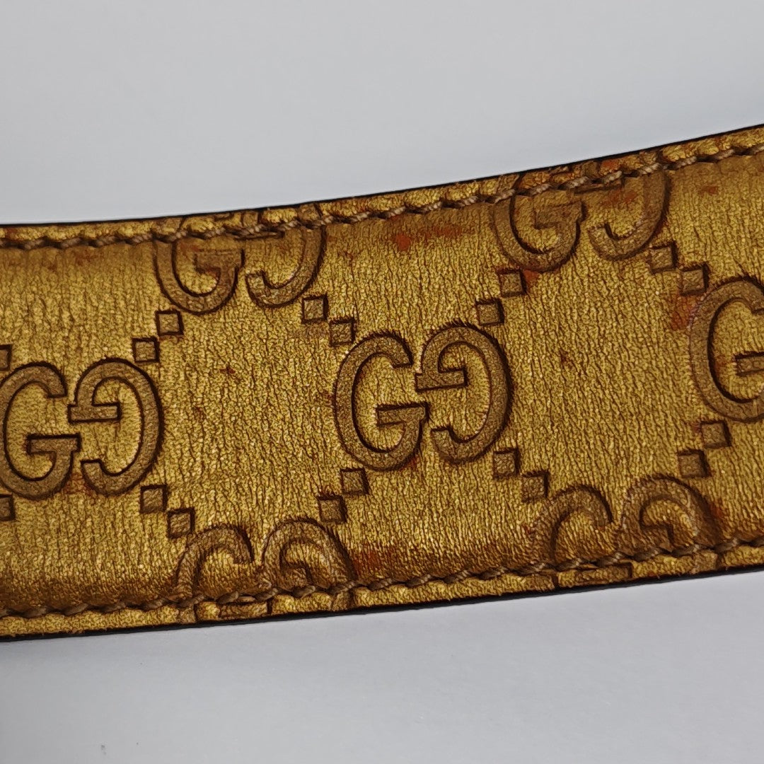 Leather Belt Gold