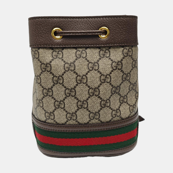 Ophidia Mini Monogram Coated Canvas Beige