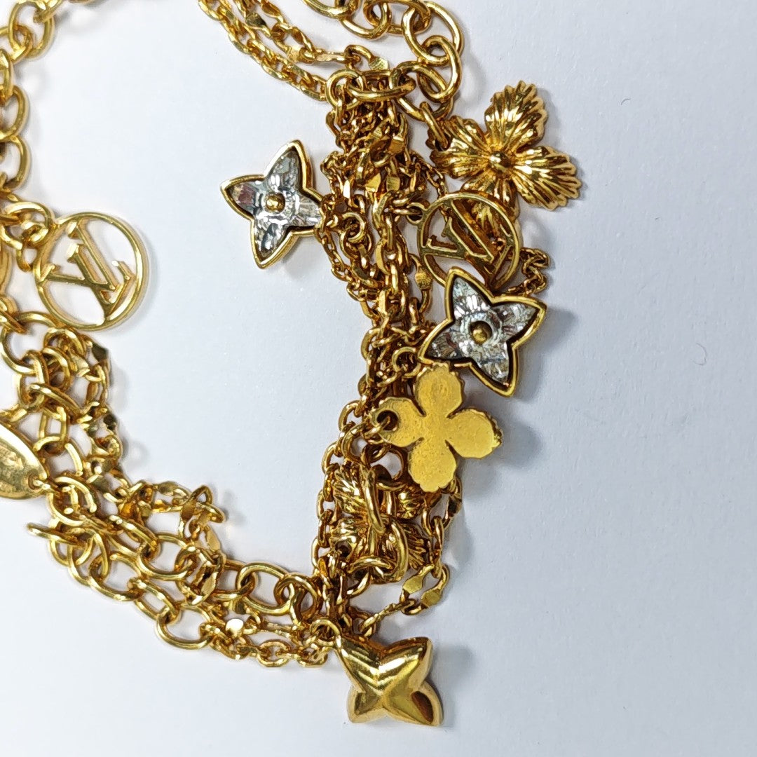 BLOOMING STRASS Metal Gold Bracelet