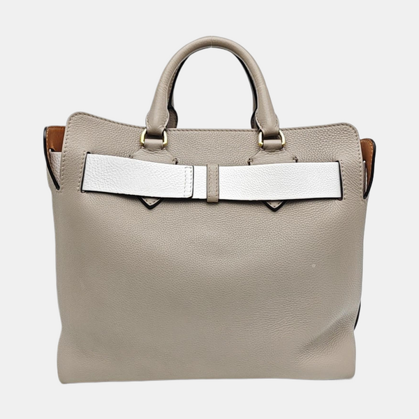 The Belt Large Calfskin Gray