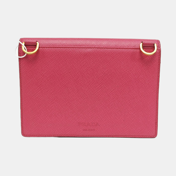 Saffiano Calfskin Shoulder Bag Mini Red