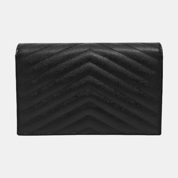 MONOGRAM Chevron Calfskin Black