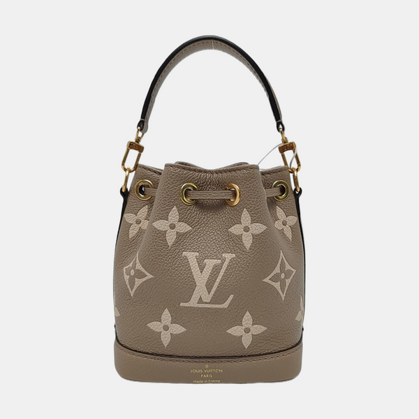 NOÉ Nano Monogram Calfskin Gray
