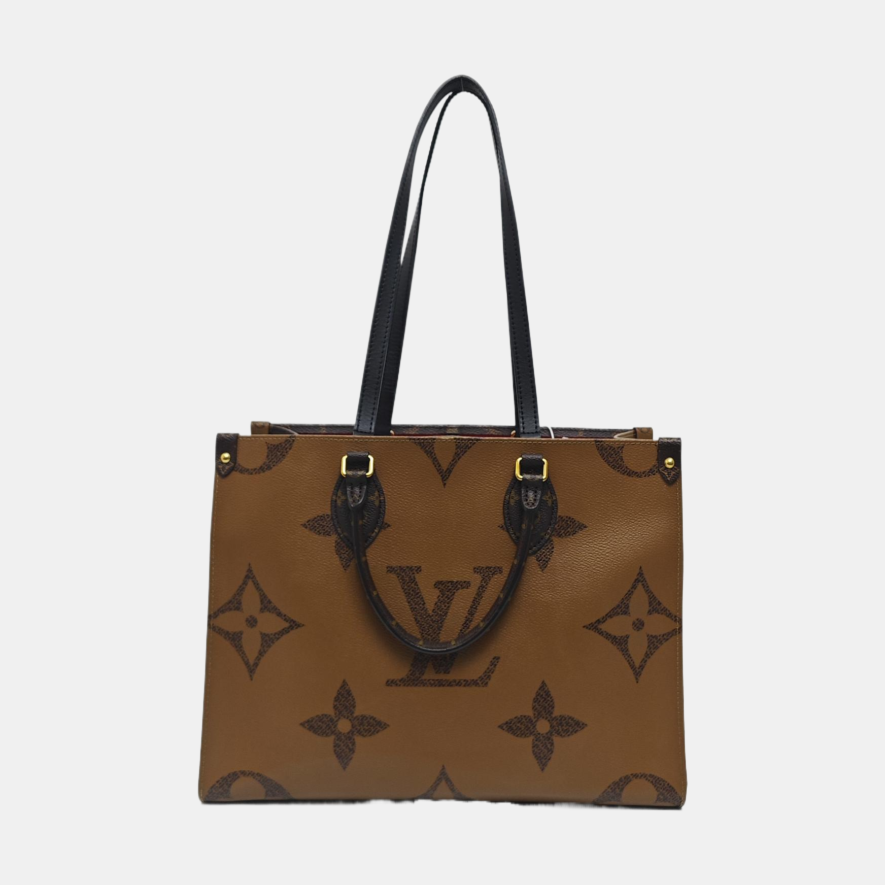 ONTHEGO MM Monogram Coated Canvas Brown