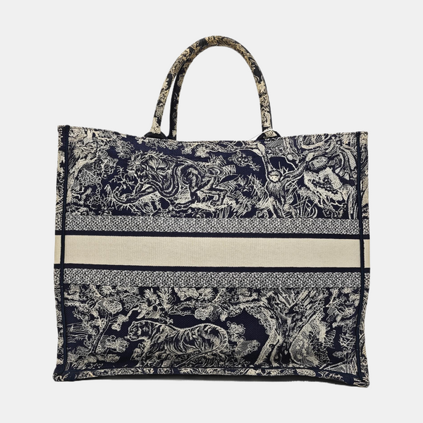 Book Tote Large Fabric Blue