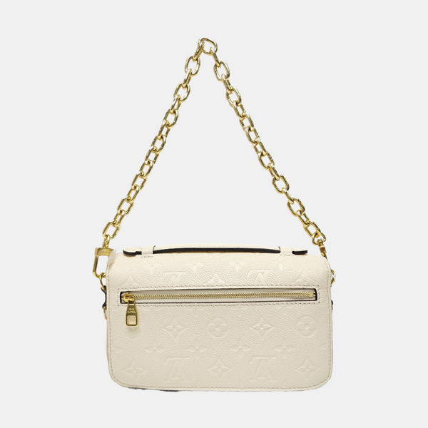 MÉTIS EAST WEST Monogram Calfskin Beige