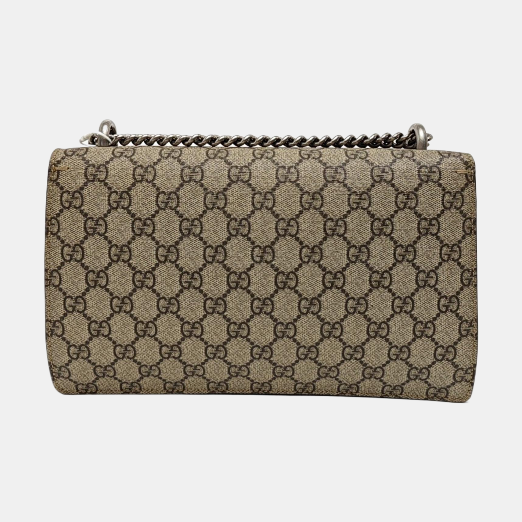 Dionysus Small Monogram Coated Canvas Beige