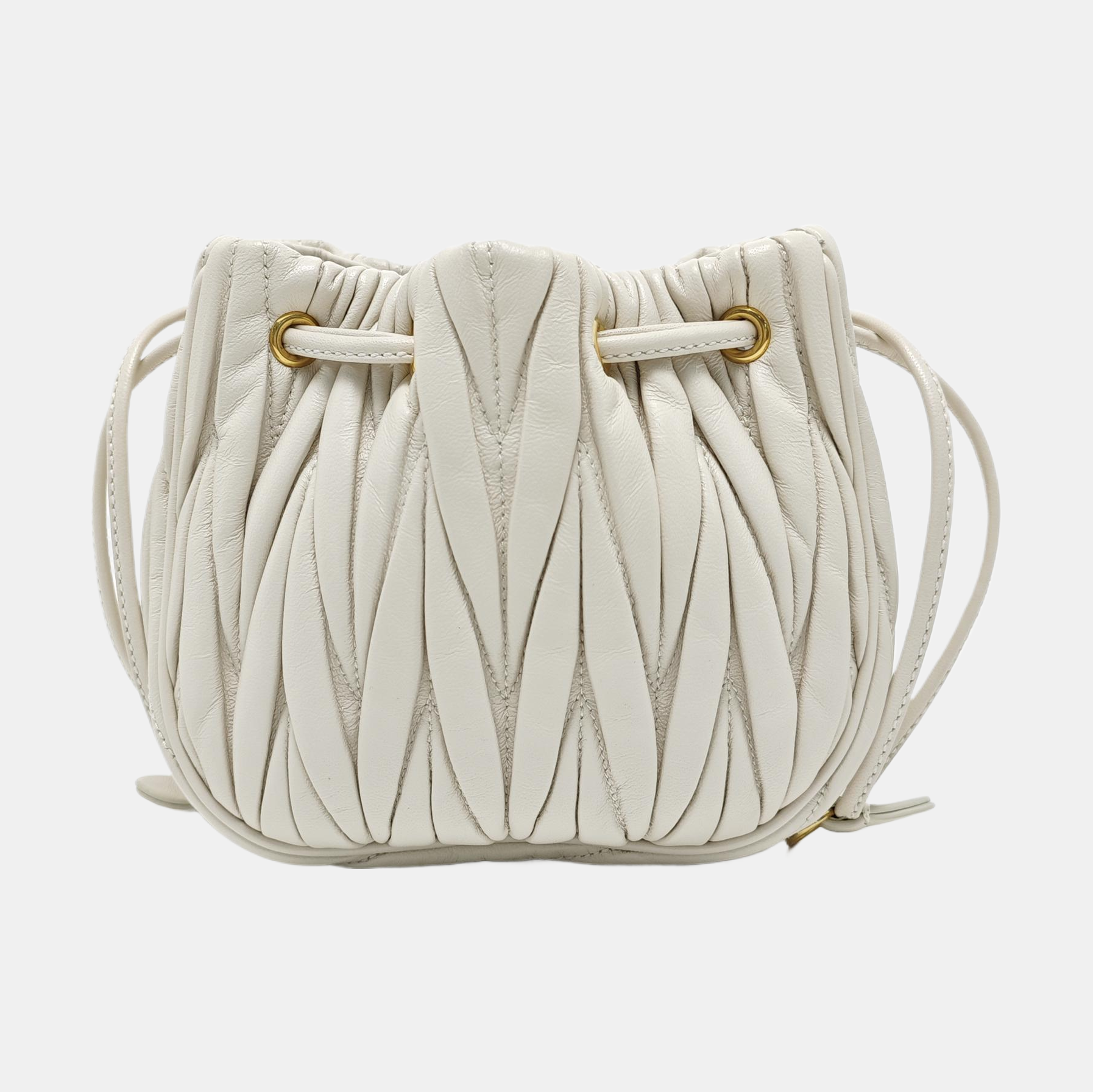 Matelassé Quilted Lambskin White