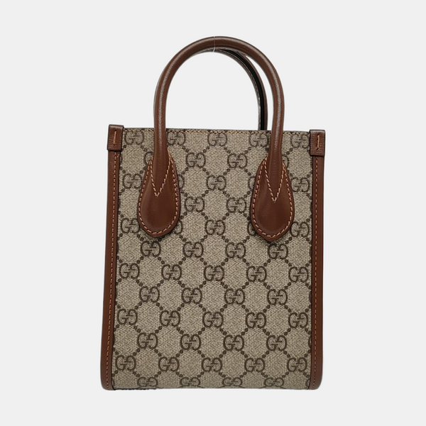 Retro Mini Monogram Coated Canvas Beige
