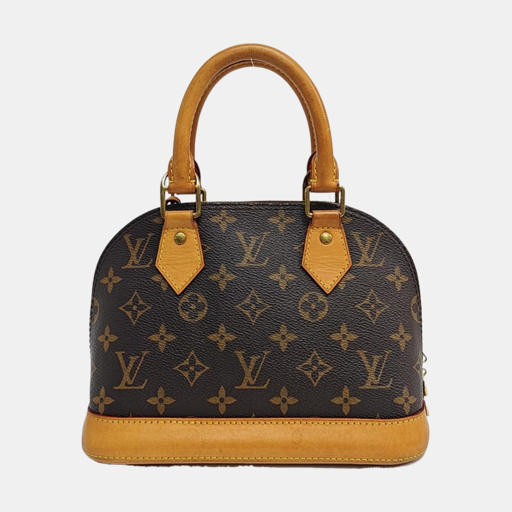 ALMA BB Monogram Coated Canvas Brown