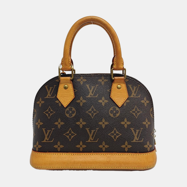 ALMA BB Monogram Coated Canvas Brown