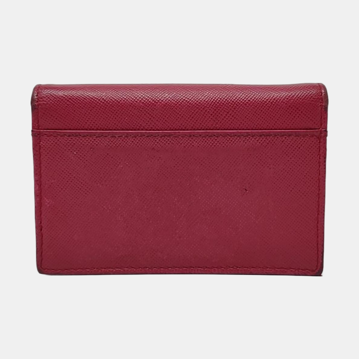 Saffiano Calfskin Card Holder Red