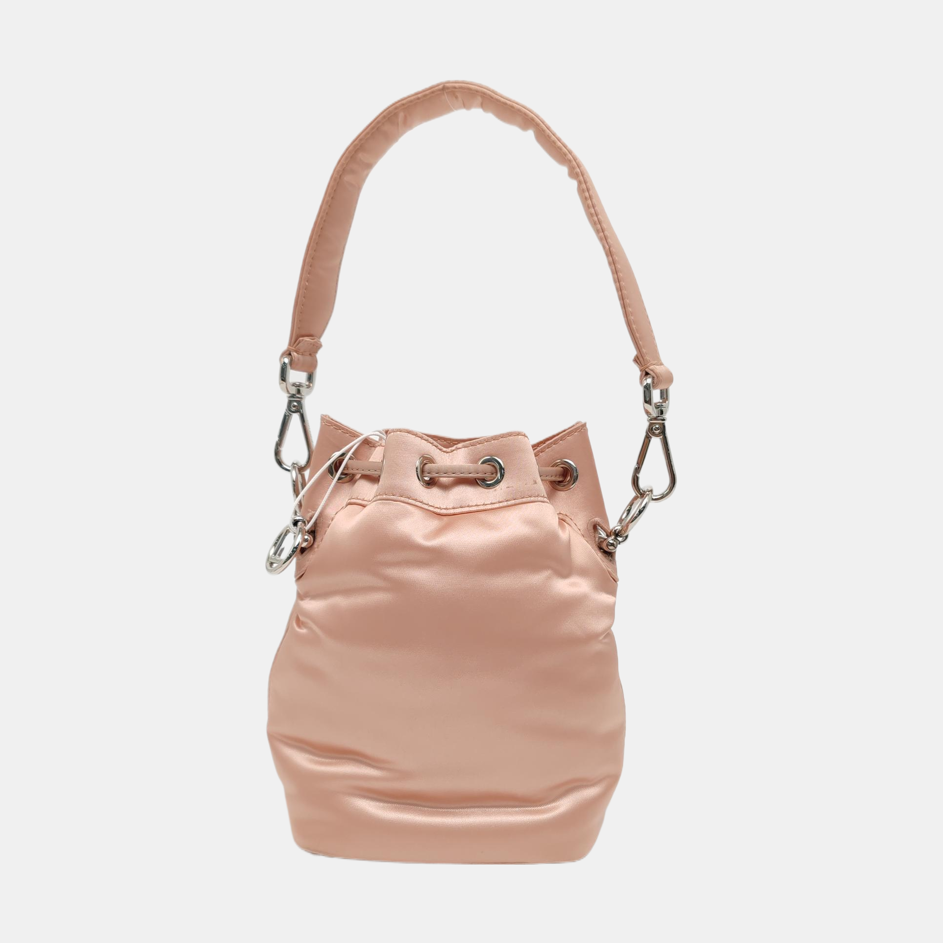 Authenticated pre-owned  Mon Tresor Mini Fabric Pink - Bucket Bag at Looply