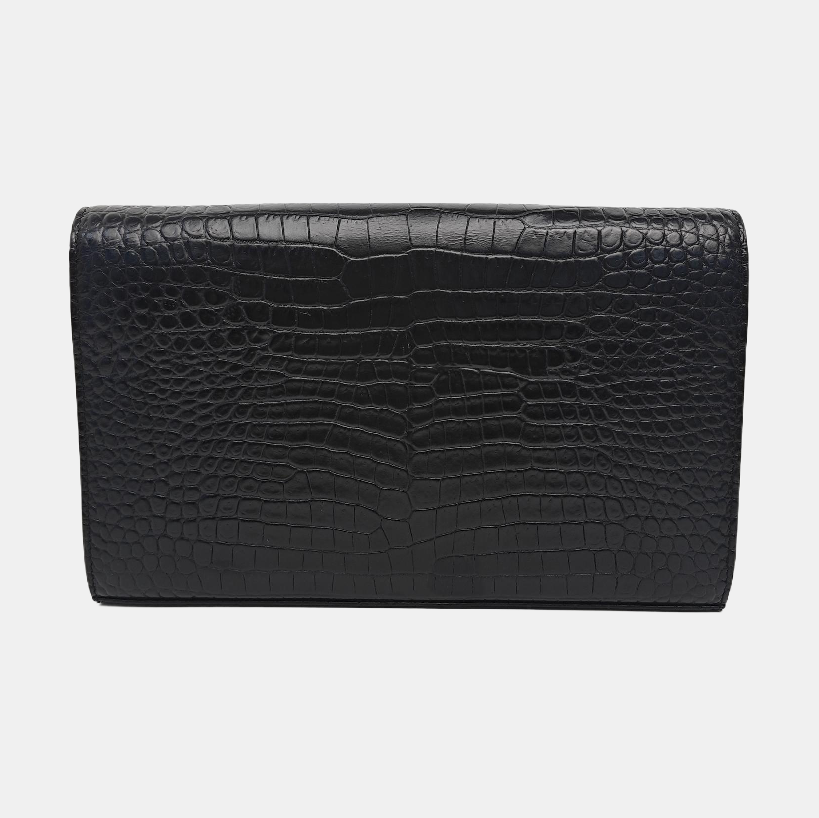 Calfskin Shoulder Bag Black