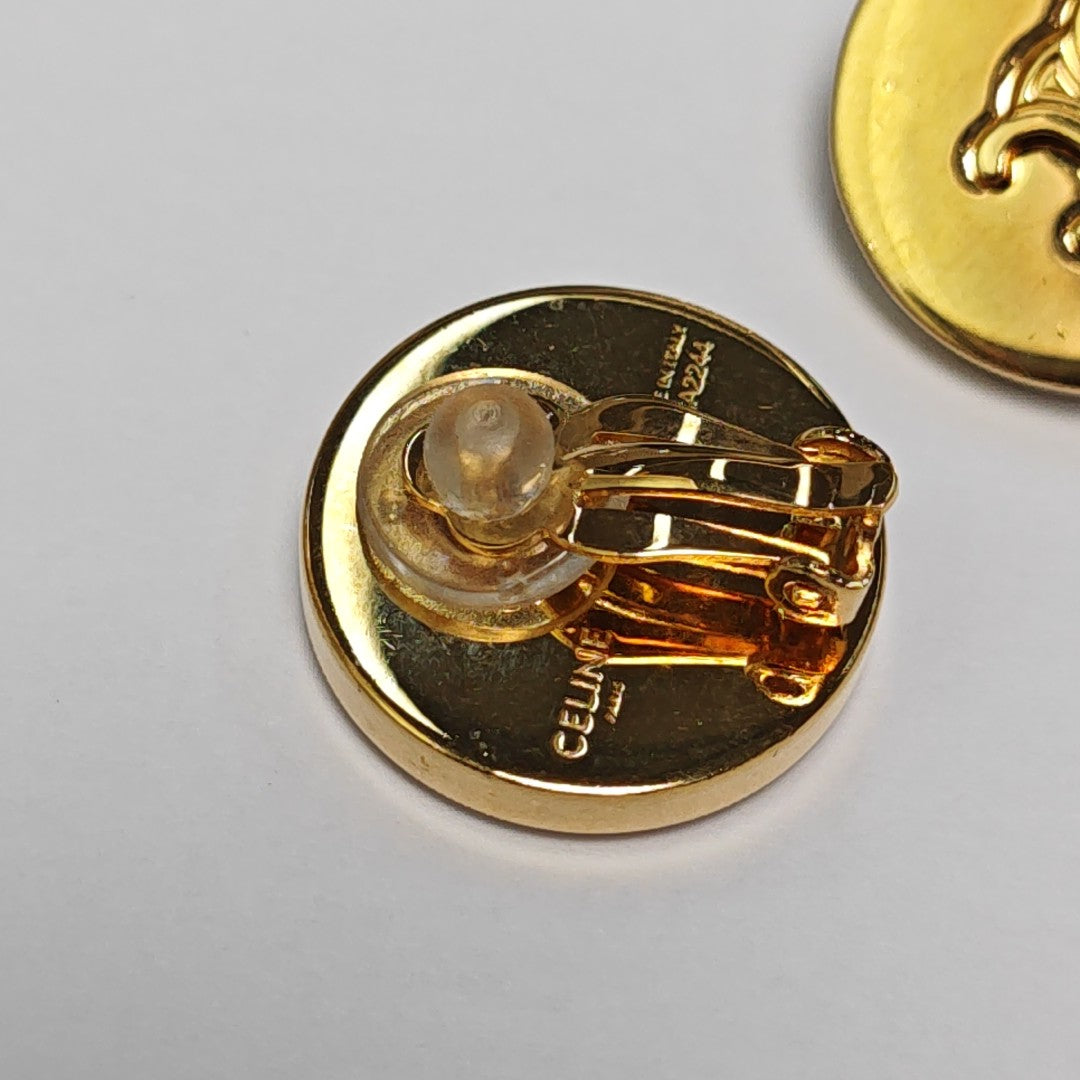 Metal Gold Clip On Earrings