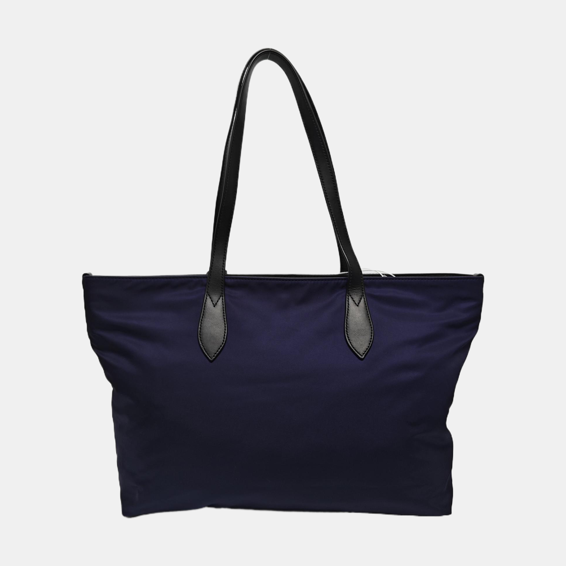 Nylon Tote Bag Blue
