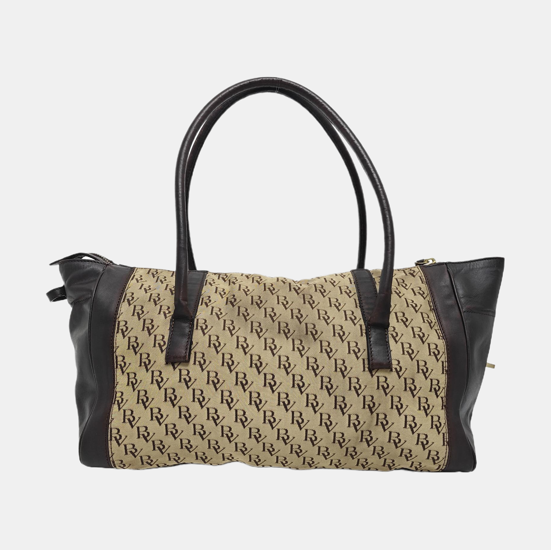 Canvas Top Handle Bag Brown