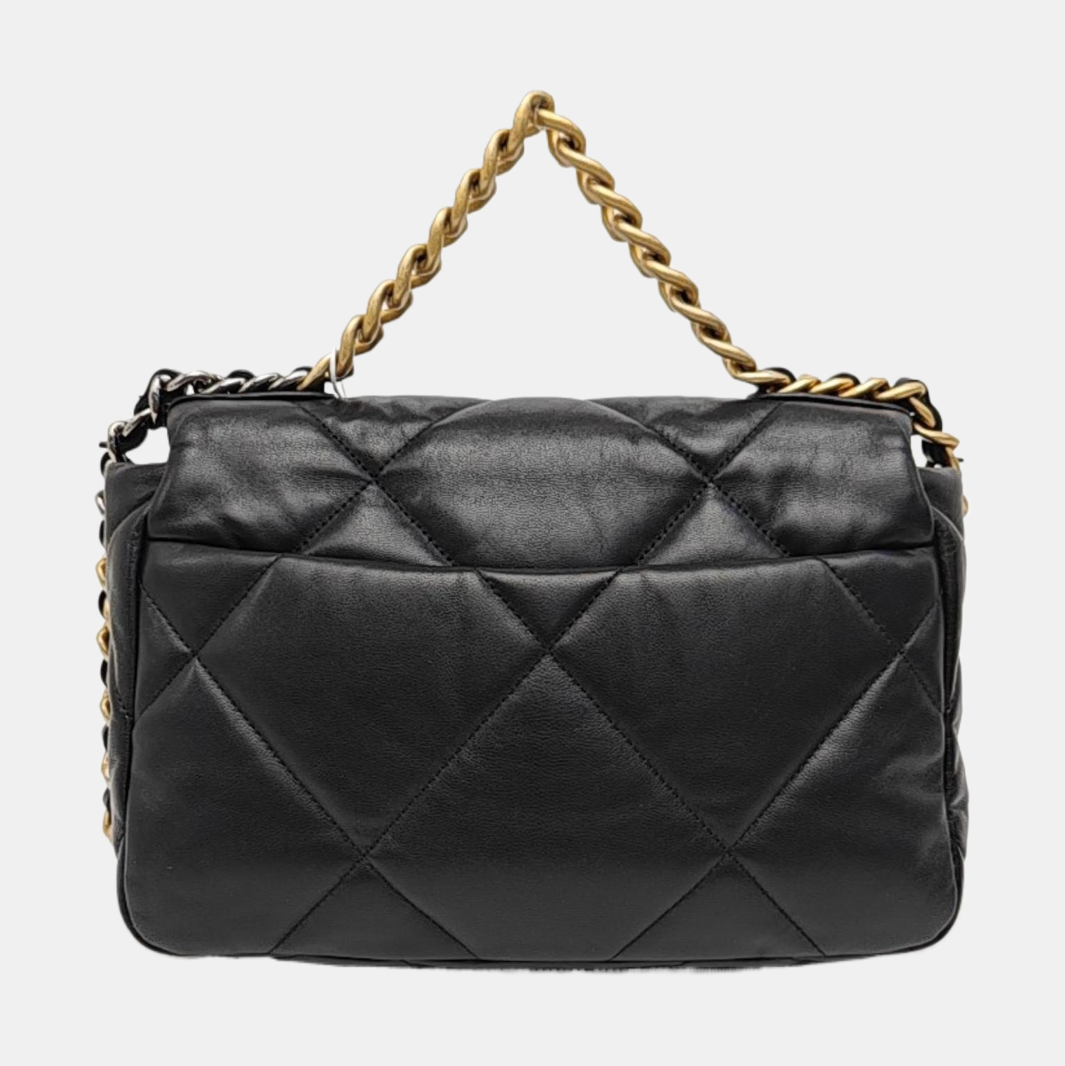 CHANEL 19 Small Quilted Lambskin Black