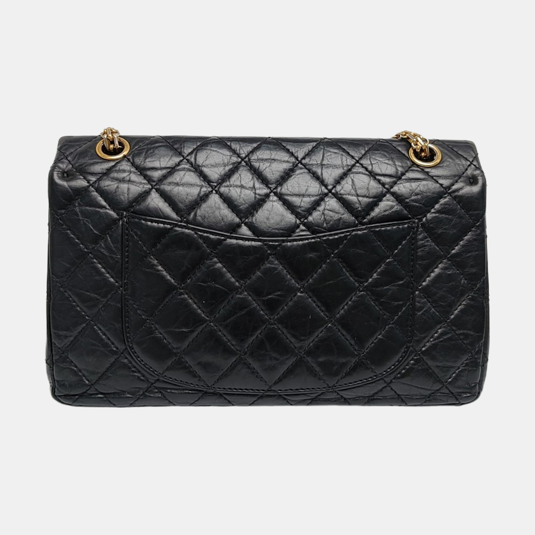 Authenticated pre-owned  2.55 227 (jumbo) Quilted Calfskin Black - Shoulder Bag at Looply